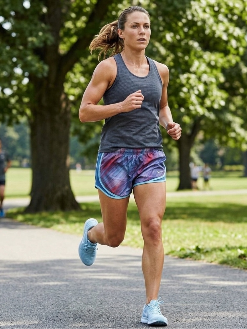 Nike Dri-FIT Tempo running shorts blue, pink, and purple, Women’s Size Medium